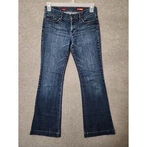 Express Eva Fit Flare Jeans Womens 4 Long Blue Cotton Stretch Trouser